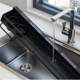 Étagère de cuisine suspendue XENIA 600 mm / Noir mat