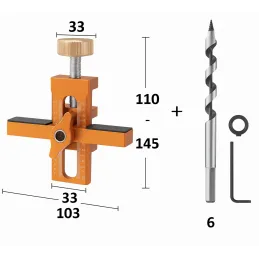 Gabarit universel de montage et de perçage pour portes et vérins PROFF / Orange