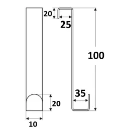 Patère pour porte et radiateur MARKER / Noir mat