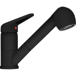 Set G138 – Évier en grès Franke BFG 611 + mitigeur FC 9547 / douchette / noir mat