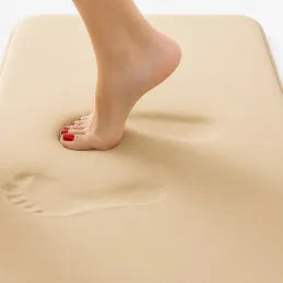 Tapis de bain en mousse à mémoire de forme SANTANA 600 x 400 mm / Beige