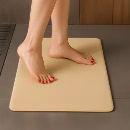 Tapis de bain en mousse à mémoire de forme SANTANA 600 x 400 mm / Beige