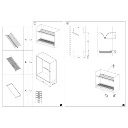 Égouttoir à vaisselle pour meuble haut / Acier inoxydable