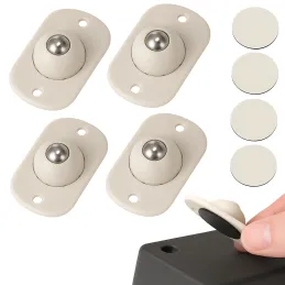Lot de 4 patins glisseurs autoadhésifs pour meubles ROLLER / Blanc