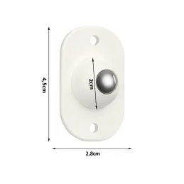 Lot de 4 patins glisseurs autoadhésifs pour meubles ROLLER / Blanc
