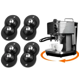 Ensemble de 4 patins glisseurs autocollants pour meubles ROLLER DUO / Noir