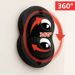Ensemble de 4 patins glisseurs autocollants pour meubles ROLLER DUO / Noir