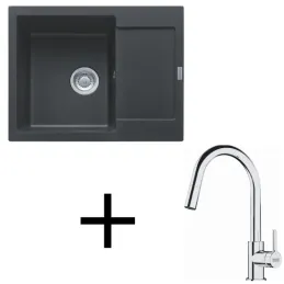 Set G256 Évier en grès Franke MRG 611-62 + Robinet FS 3229 / Onyx
