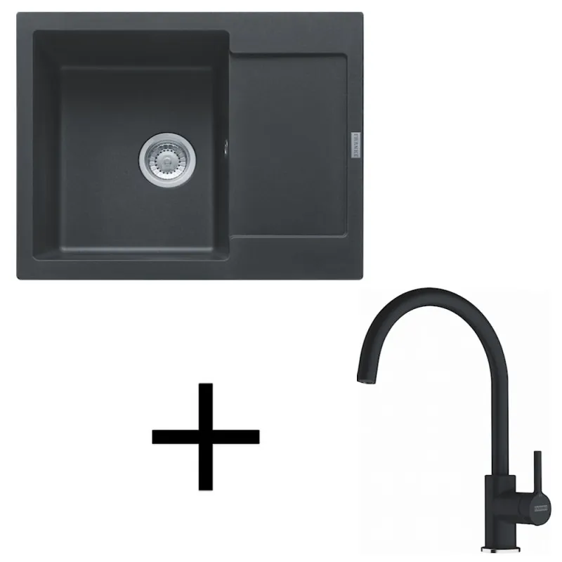 Ensemble G275 Évier en grès Franke MRG 611-62 + Robinet FC 6018 / Onyx