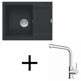 Ensemble G275 Évier en grès Franke MRG 611-62 + Robinet FS 3230 / Onyx