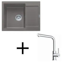 Set G275 Évier en grès Franke MRG 611-62 + Robinet FS 3230 / Gris pierre