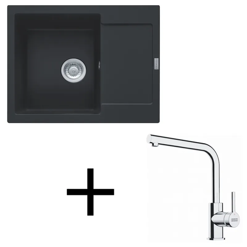 Ensemble G275 Évier en grès Franke MRG 611-62 + Robinet FS 3230 / Noir mat