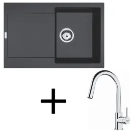 Ensemble G258 Évier en grès Franke MRG 611 + Robinet FS 3229 / Onyx