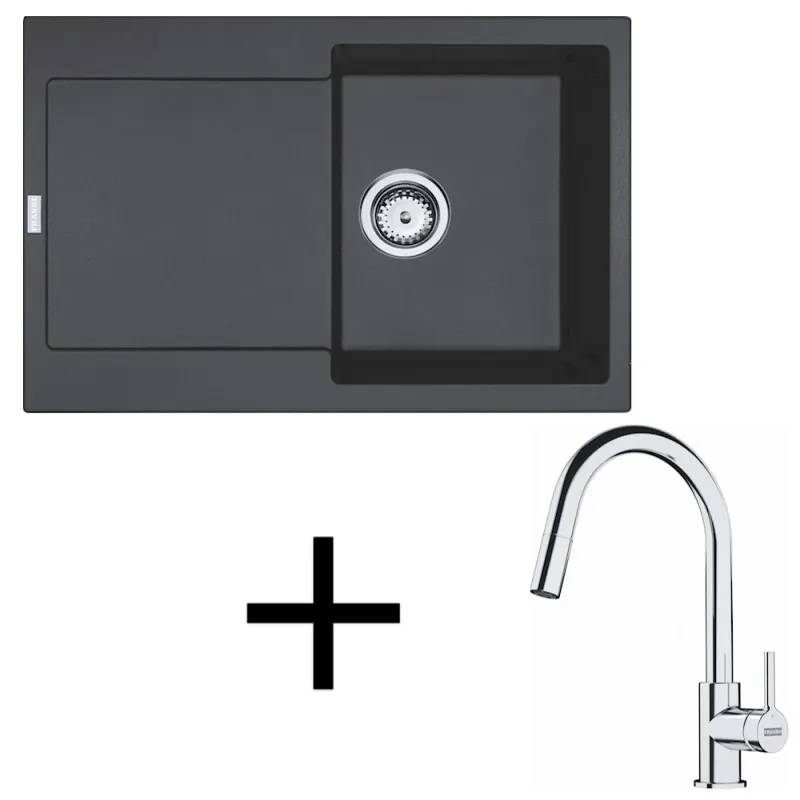 Ensemble G258 Évier en grès Franke MRG 611 + Robinet FS 3229 / Onyx