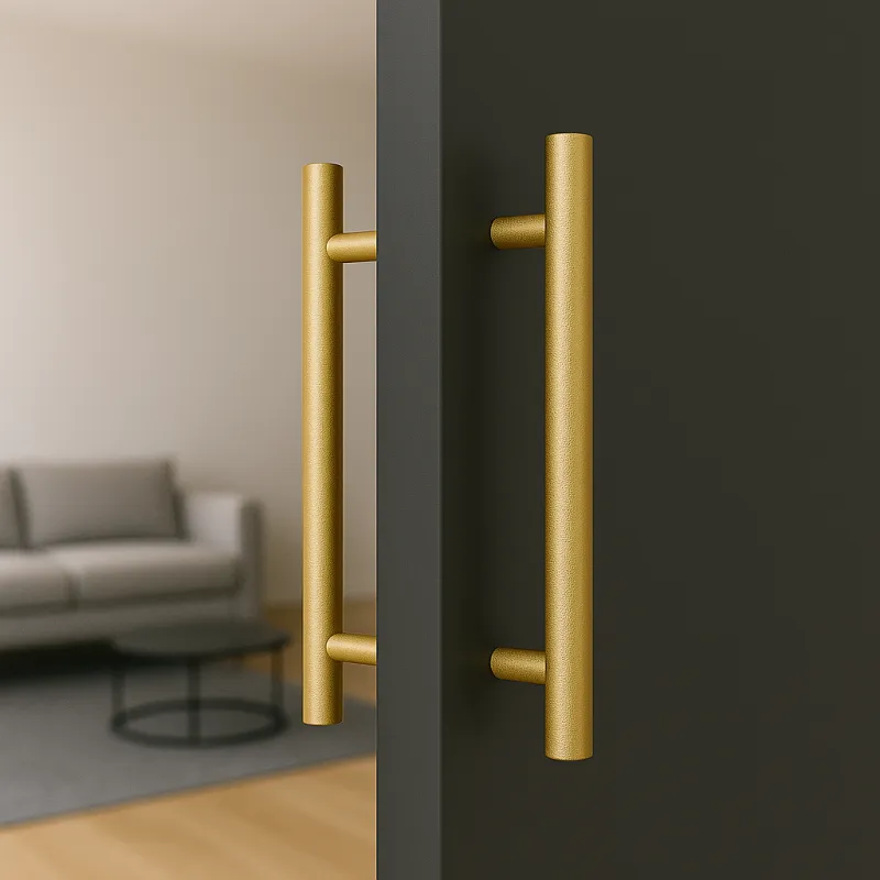 Poignée de porte double face HOME / Doré texturé