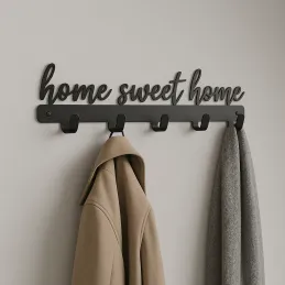 Patère murale SWEET HOME / Noir mat