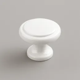 Bouton de meuble SIMON / Blanc brillant