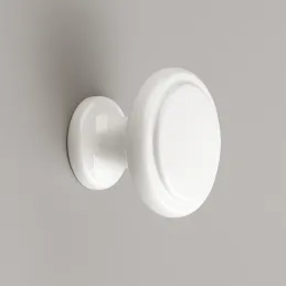 Bouton de meuble SIMON / Blanc brillant