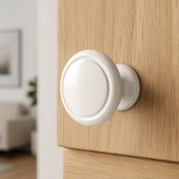 Bouton de meuble SIMON / Blanc brillant
