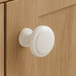 Bouton de meuble SIMON / Blanc brillant
