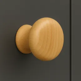 Bouton de meuble en bois NADIN / Hêtre verni