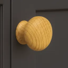 Bouton de meuble en bois NADIN / Chêne verni