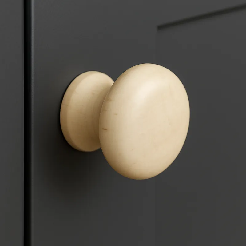 Poignée bouton en bois NADIN / Érable verni