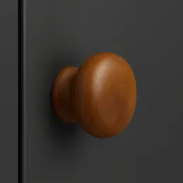 Bouton de meuble en bois NADIN / Noyer clair verni