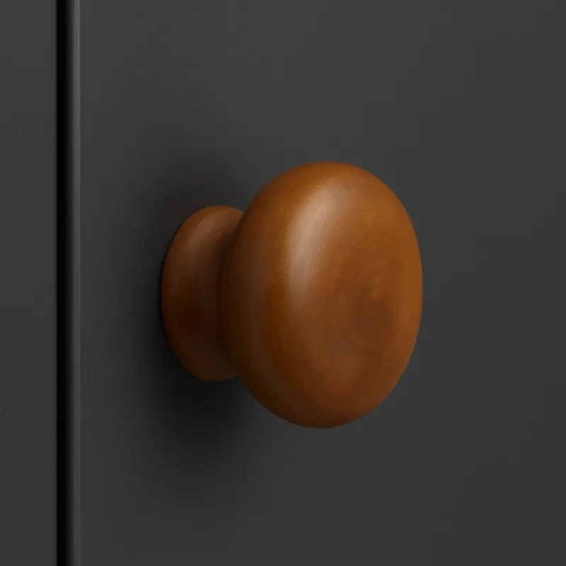 Bouton de meuble en bois NADIN / Noyer clair verni