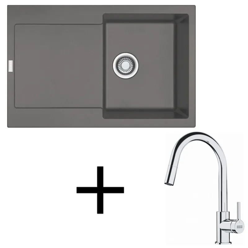 Ensemble G258 Évier en grès Franke MRG 611 + Robinet FS 3229 / Gris pierre