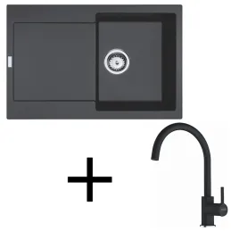 Ensemble G276 Évier en grès Franke MRG 611 + Robinet FS 6018 / Onyx