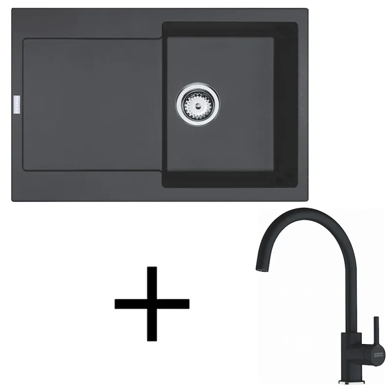 Ensemble G276 Évier en grès Franke MRG 611 + Robinet FS 6018 / Onyx