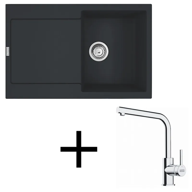 Ensemble G259 évier en grès Franke MRG 611 + robinet FS 3230 / Noir mat