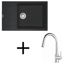 Ensemble G260 évier en grès Franke MRG 611-78 BB + robinet FS 3229 / Onyx