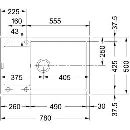 Ensemble G260 Évier en grès Franke MRG 611-78 BB + Robinet FS 3229 / Gris pierre