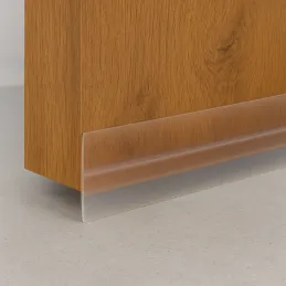 Lot de 2 joints d’étanchéité en silicone transparents pour bas de porte, 1800 mm