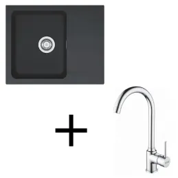 Ensemble T94 évier tectonite Franke OID 611-62 + mitigeur FP 9000 / Noir