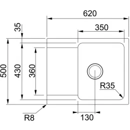Ensemble T118 évier en tectonite Franke OID 611-62 + robinet FS 3230 / Noir