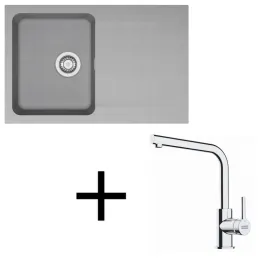 Set T111 Évier en tectonite Franke OID 611-78 + Mitigeur FS 3230 / Gris
