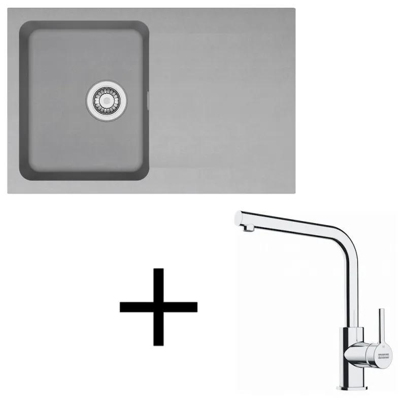 Set T111 Évier en tectonite Franke OID 611-78 + Mitigeur FS 3230 / Gris