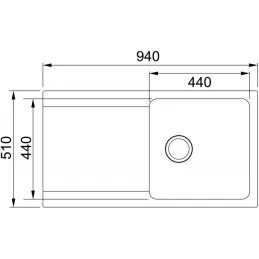 Ensemble T120 : évier tectonite Franke OID 611 + robinet FC 6018 / Gris