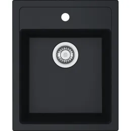 Ensemble T121 évier en tectonite Franke SID 610-40 + robinet FC 6018 / Noir