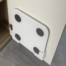 Paire de supports en plastique pour balance ou planche à découper / Blanc