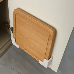Paire de supports en plastique pour balance ou planche à découper / Blanc