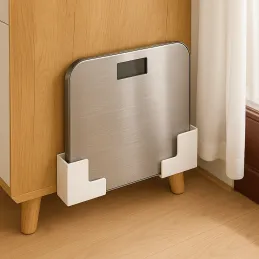 Paire de supports en plastique pour balance ou planche à découper / Blanc