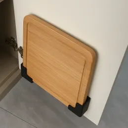 Paire de supports en plastique pour balance ou planche à découper / Noir