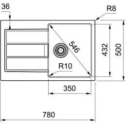 Ensemble T104 évier en tectonite Franke S2D 611-78 + robinet FP 9000 / Gris