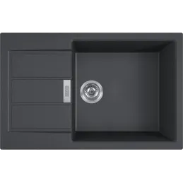 Ensemble T106 : évier en tectonite Franke S2D 611-78 XL + robinet FP 9000 / Noir