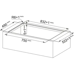 Hotte aspirante avec table de cuisson à induction FMY 8391 HI / Noir
