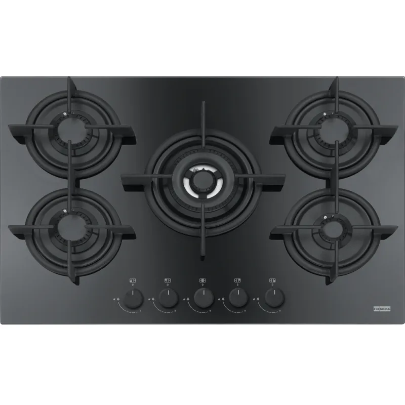 Plaque de cuisson à gaz FHCR 755 4G TC HE BK C